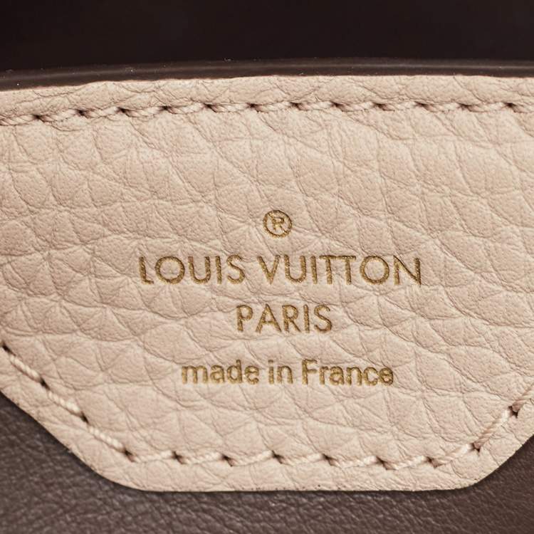 Pre Owned Louis Vuitton Galet Taurillon Leather and Python Capucines BB Bag