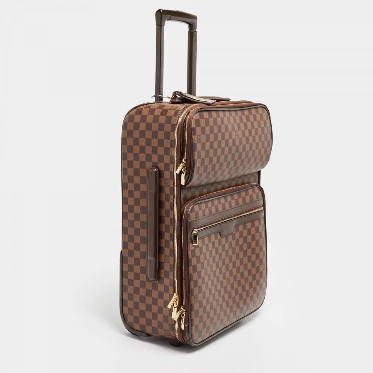 Pre Owned Louis Vuitton Damier Ebene Canvas Pegase Legere Business Suitcase 55