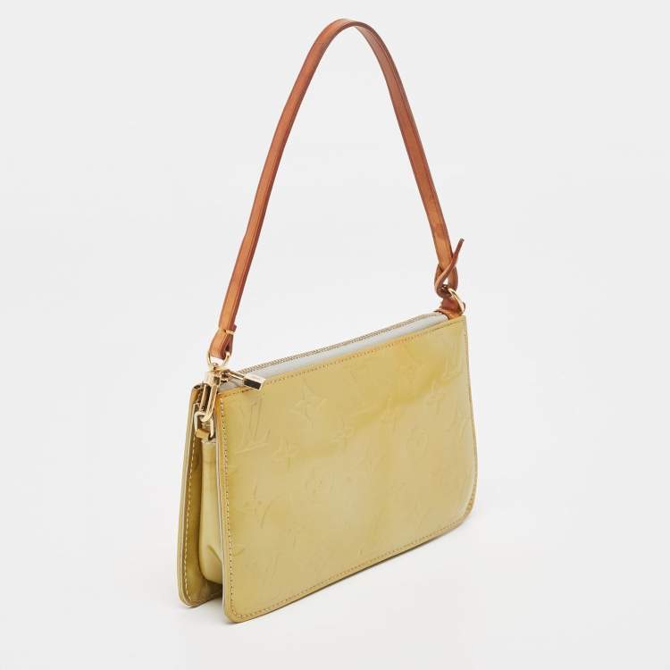 Pre Owned Louis Vuitton Silver Monogram Vernis Lexington Pochette Bag