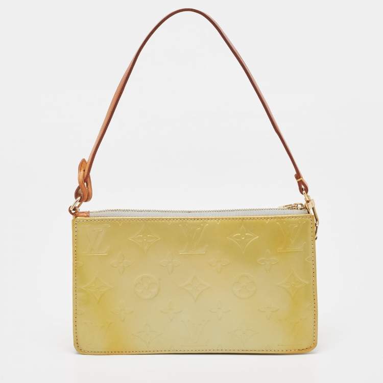 Pre Owned Louis Vuitton Silver Monogram Vernis Lexington Pochette Bag