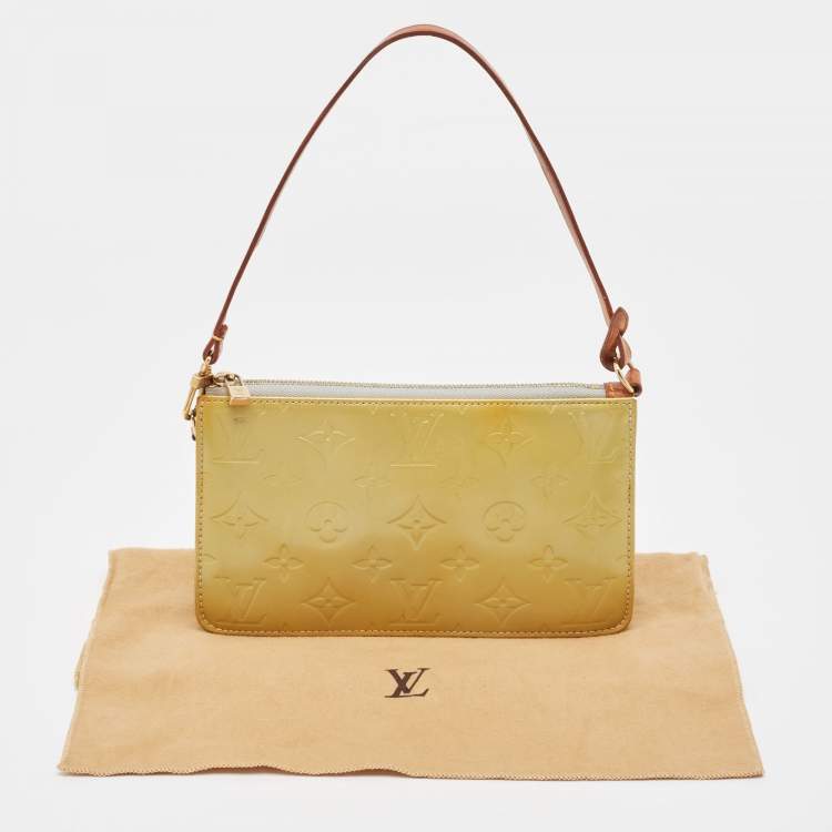 Pre Owned Louis Vuitton Silver Monogram Vernis Lexington Pochette Bag