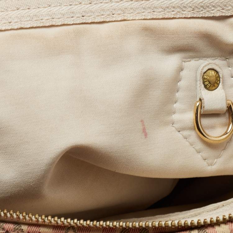 Pre Owned Louis Vuitton Rouge Croisette Mini Lin Canvas Speedy 30 Bag