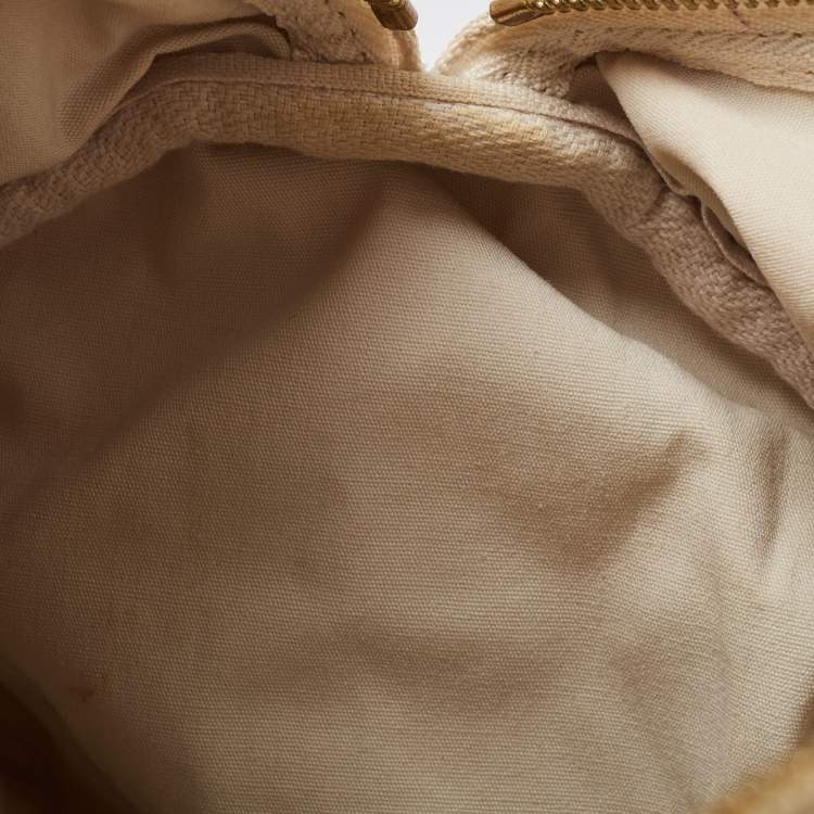 Pre Owned Louis Vuitton Rouge Croisette Mini Lin Canvas Speedy 30 Bag