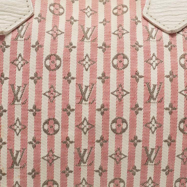 Pre Owned Louis Vuitton Rouge Croisette Mini Lin Canvas Speedy 30 Bag