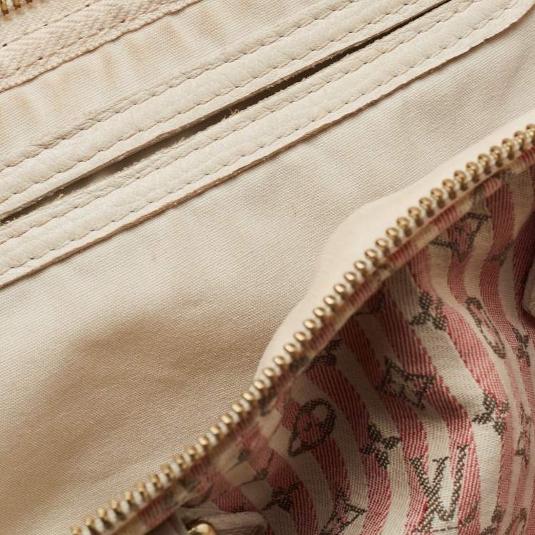 Pre Owned Louis Vuitton Rouge Croisette Mini Lin Canvas Speedy 30 Bag