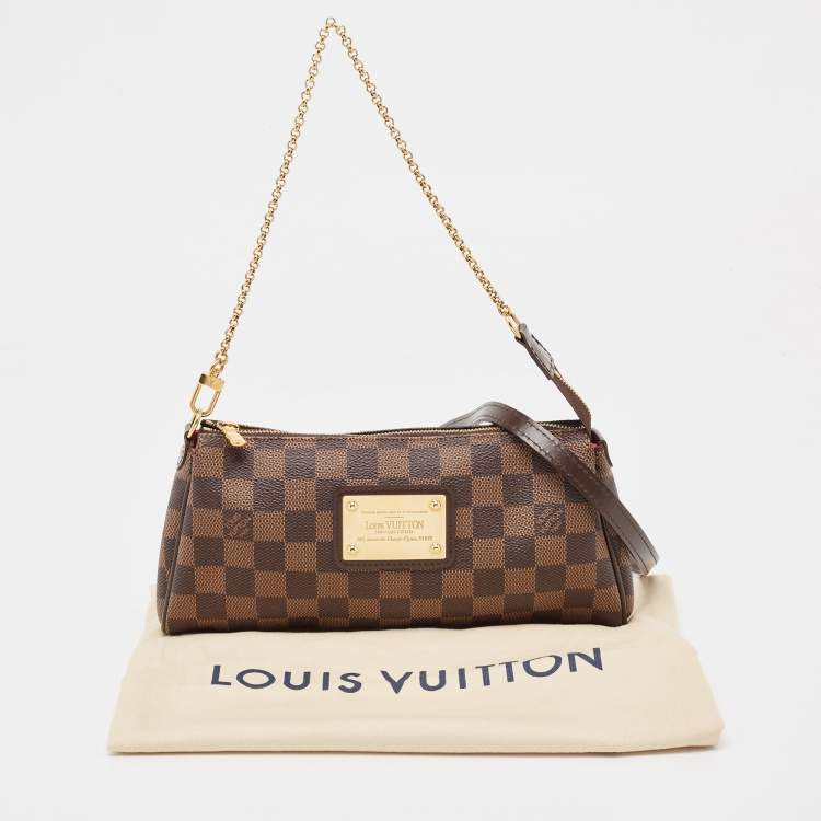 Pre Owned Louis Vuitton Damier Ebene Canvas Eva Pochette