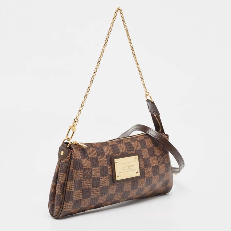 Pre Owned Louis Vuitton Damier Ebene Canvas Eva Pochette