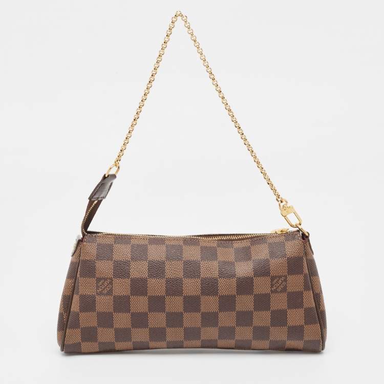 Pre Owned Louis Vuitton Damier Ebene Canvas Eva Pochette
