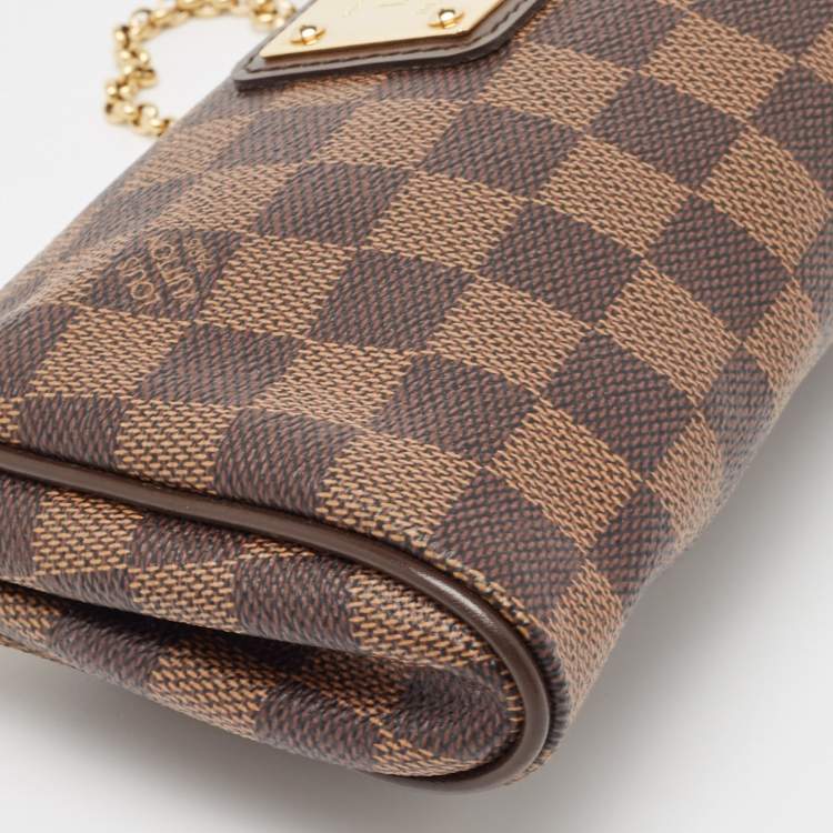 Pre Owned Louis Vuitton Damier Ebene Canvas Eva Pochette