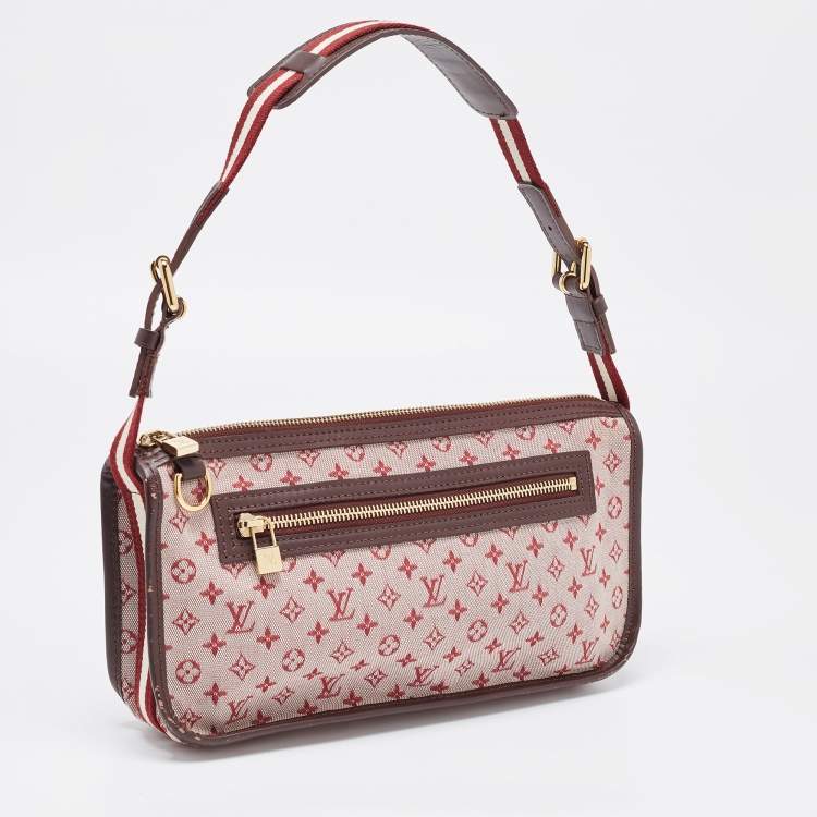 Pre Owned Louis Vuitton Cerise Mini Lin Monogram Kathleen Pochette Bag