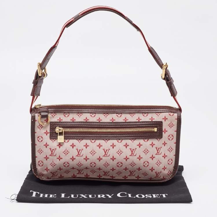 Pre Owned Louis Vuitton Cerise Mini Lin Monogram Kathleen Pochette Bag