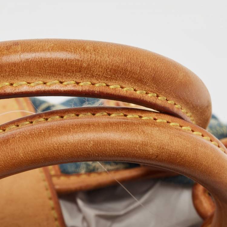 Pre Owned Louis Vuitton Blue Monogram Denim Pleaty Bag