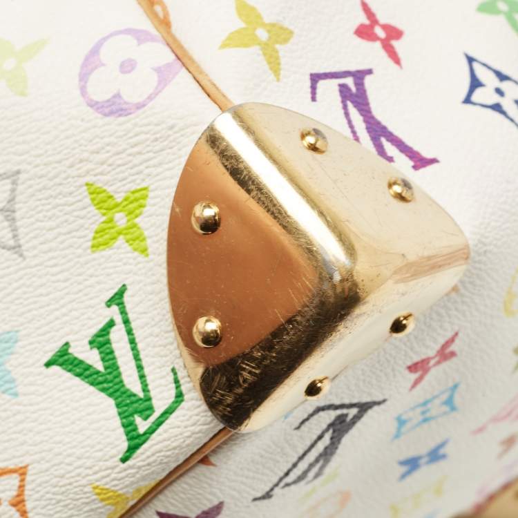 Pre Owned Louis Vuitton White Monogram Multicolore Canvas Speedy 30 Bag