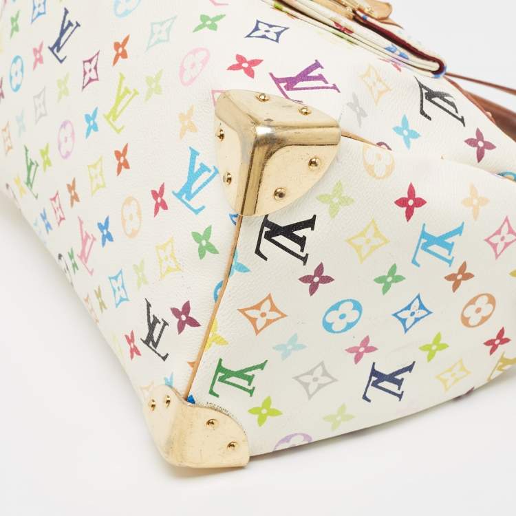Pre Owned Louis Vuitton White Monogram Multicolore Canvas Speedy 30 Bag