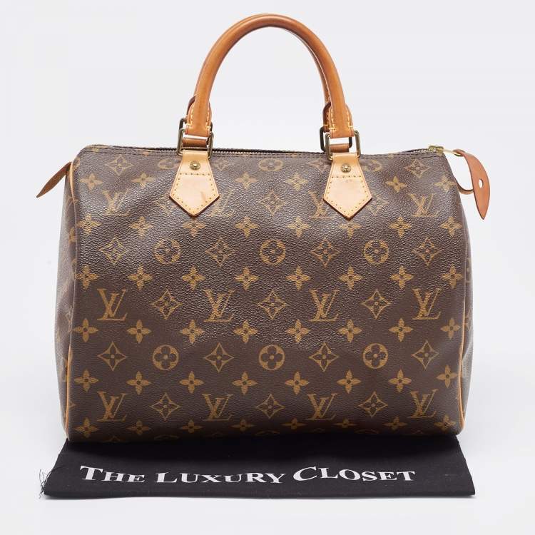 Pre Owned Louis Vuitton Monogram Canvas Speedy 30 Bag