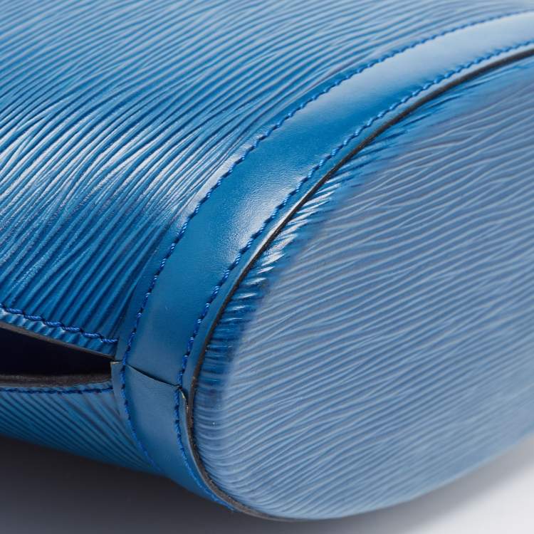Pre Owned Louis Vuitton Toledo Blue Epi Leather Saint Jacques PM Bag