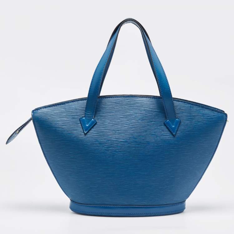 Pre Owned Louis Vuitton Toledo Blue Epi Leather Saint Jacques PM Bag