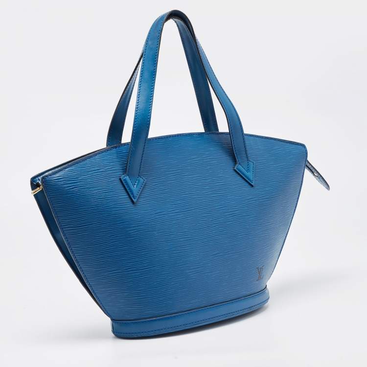 Pre Owned Louis Vuitton Toledo Blue Epi Leather Saint Jacques PM Bag