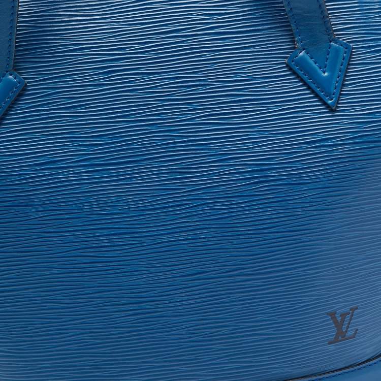 Pre Owned Louis Vuitton Toledo Blue Epi Leather Saint Jacques PM Bag
