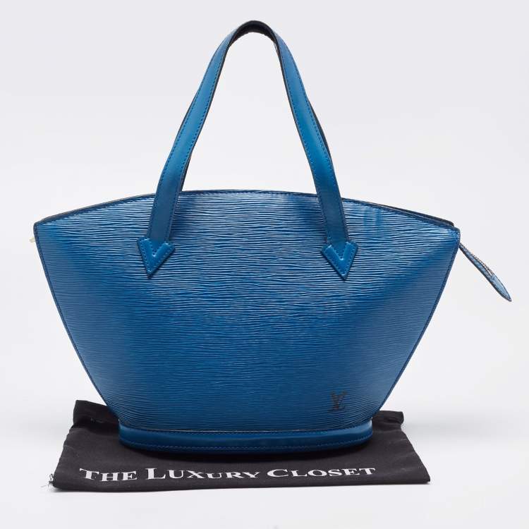 Pre Owned Louis Vuitton Toledo Blue Epi Leather Saint Jacques PM Bag