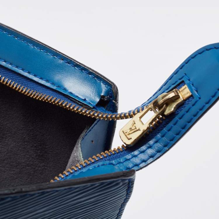Pre Owned Louis Vuitton Toledo Blue Epi Leather Saint Jacques PM Bag