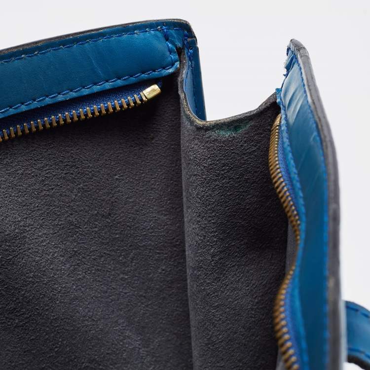 Pre Owned Louis Vuitton Toledo Blue Epi Leather Saint Jacques PM Bag