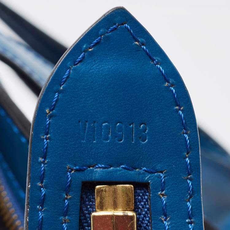 Pre Owned Louis Vuitton Toledo Blue Epi Leather Saint Jacques PM Bag