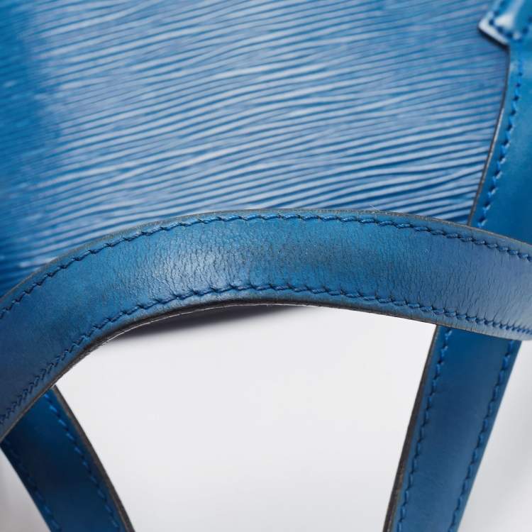 Pre Owned Louis Vuitton Toledo Blue Epi Leather Saint Jacques PM Bag