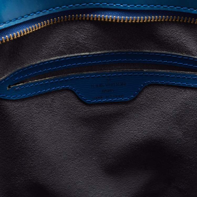Pre Owned Louis Vuitton Toledo Blue Epi Leather Saint Jacques PM Bag