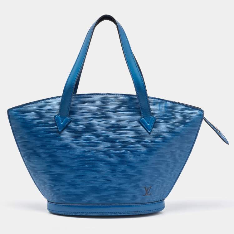 Pre Owned Louis Vuitton Toledo Blue Epi Leather Saint Jacques PM Bag