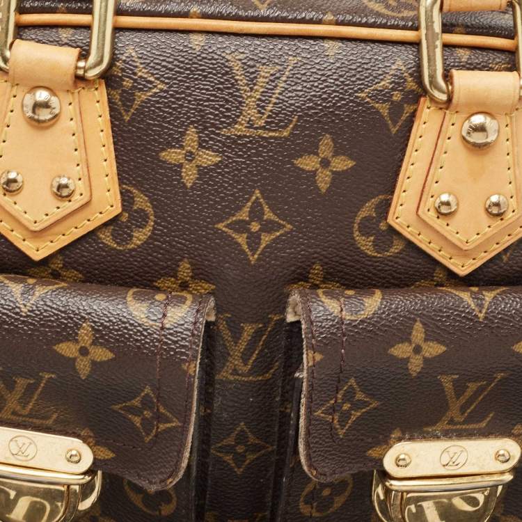 Pre Owned Louis Vuitton Brown Monogram Manhattan PM