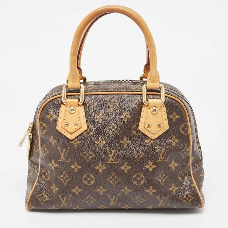 Pre Owned Louis Vuitton Brown Monogram Manhattan PM