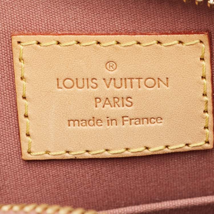 Pre Owned Louis Vuitton Brown Monogram Patent Leather Alma BB Bag