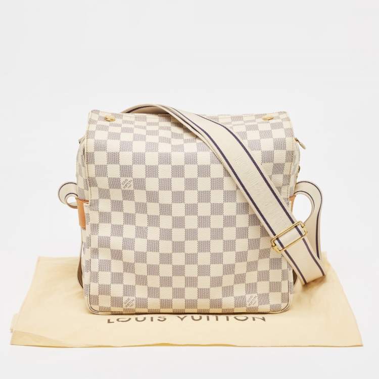 Pre Owned Louis Vuitton Damier Azur Canvas Naviglio Crossbody Bag