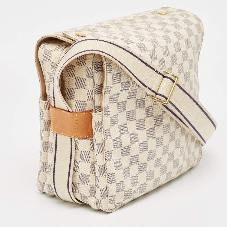 Pre Owned Louis Vuitton Damier Azur Canvas Naviglio Crossbody Bag