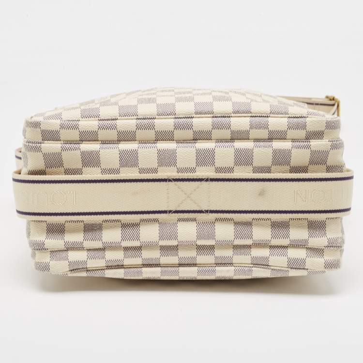 Pre Owned Louis Vuitton Damier Azur Canvas Naviglio Crossbody Bag