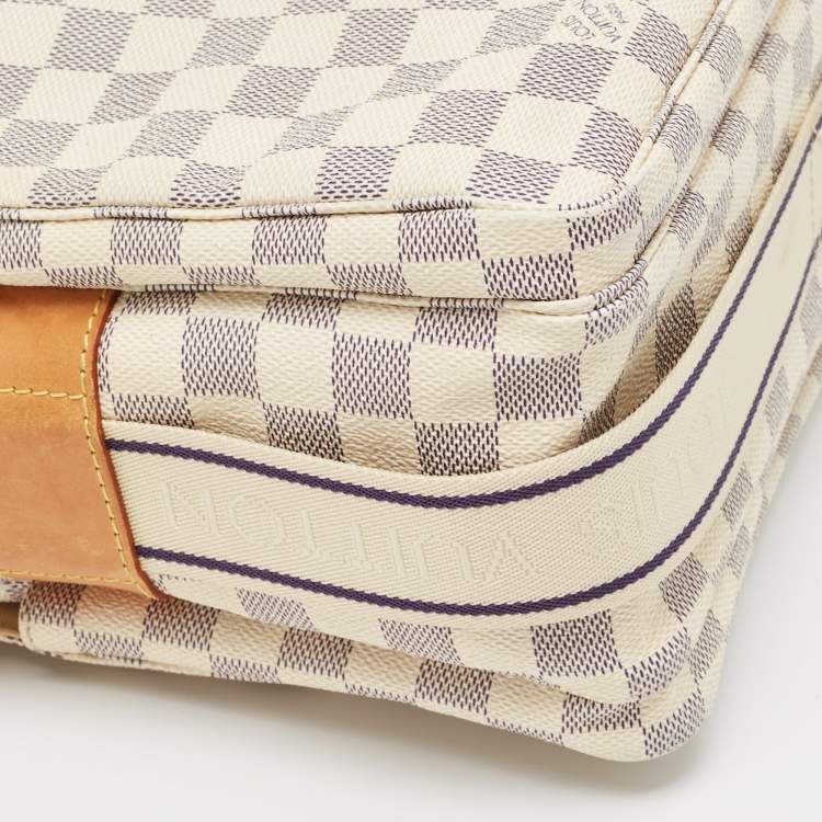 Pre Owned Louis Vuitton Damier Azur Canvas Naviglio Crossbody Bag