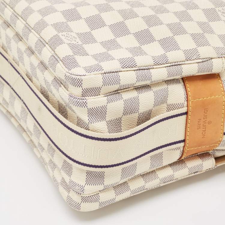 Pre Owned Louis Vuitton Damier Azur Canvas Naviglio Crossbody Bag