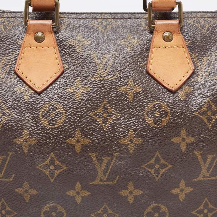 Pre Owned Louis Vuitton Brown Monogram Canvas Speedy 25 Handbag