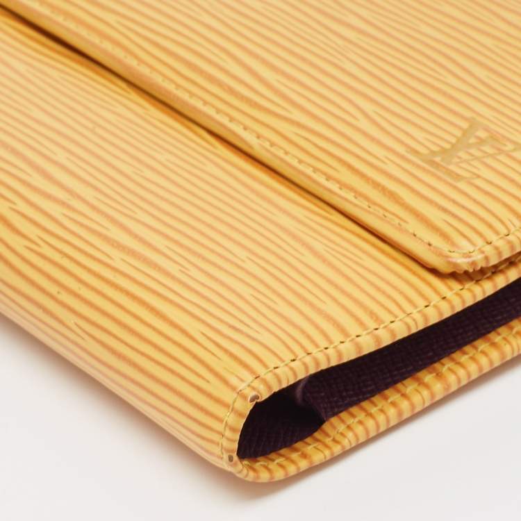 Pre Owned Louis Vuitton Tassel Yellow Epi Leather Porte Tresor International Wallet