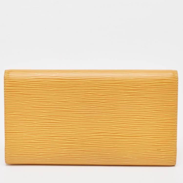 Pre Owned Louis Vuitton Tassel Yellow Epi Leather Porte Tresor International Wallet