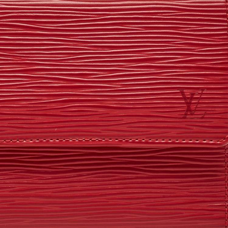 Pre Owned Louis Vuitton Red Epi Leather Porte Tresor International Wallet