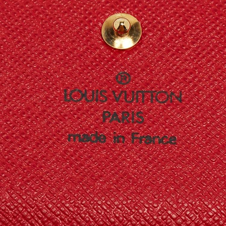 Pre Owned Louis Vuitton Red Epi Leather Porte Tresor International Wallet