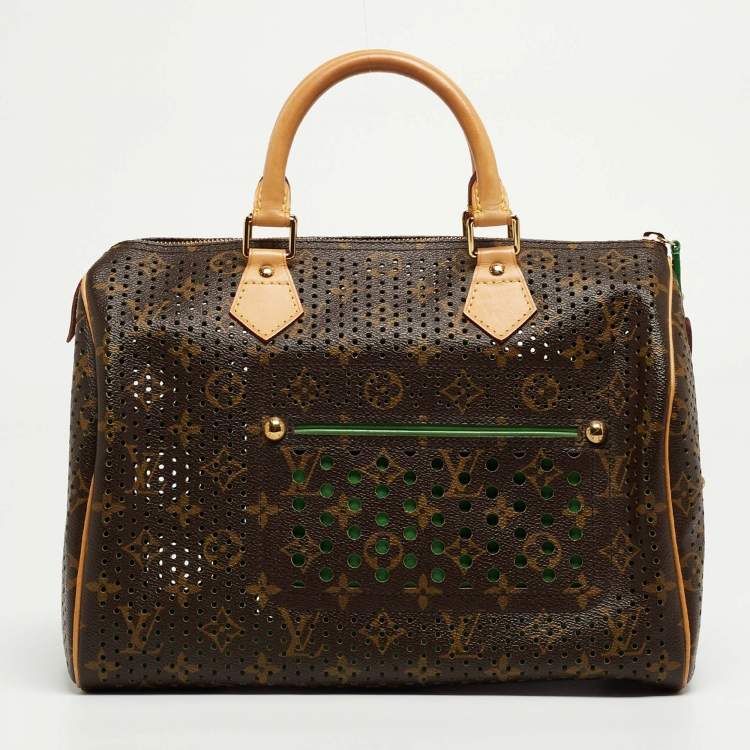 Louis Vuitton // Brown & Fuchsia Perforated Canvas 2006 Limited