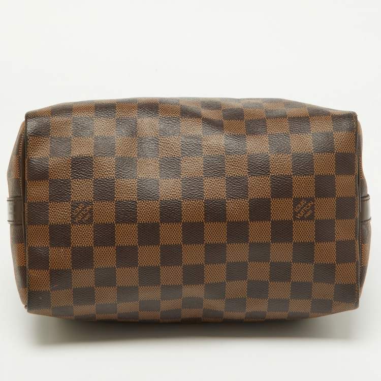 Pre Owned Louis Vuitton Damier Ebene Canvas Speedy Bandouliere 25 Bag