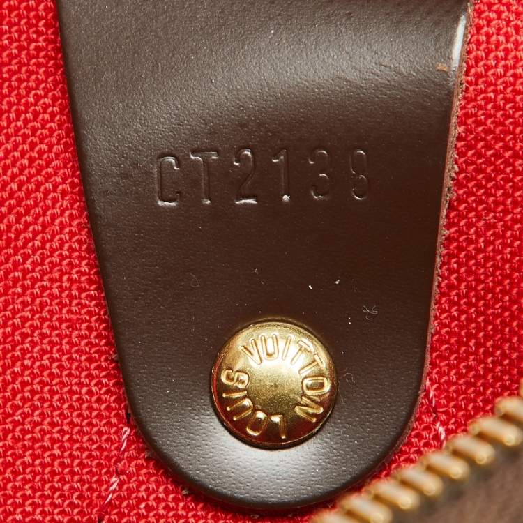 Pre Owned Louis Vuitton Damier Ebene Canvas Speedy Bandouliere 25 Bag