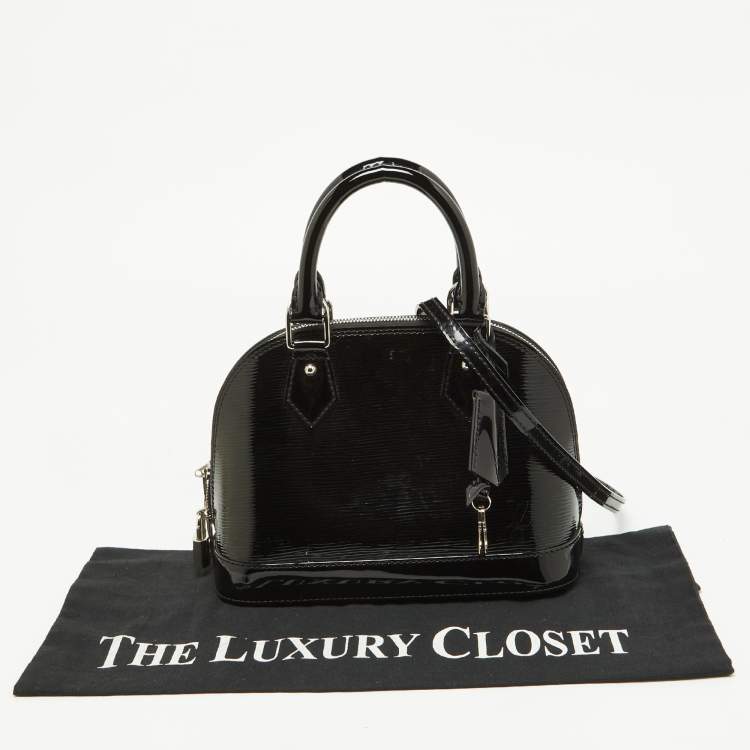 Pre Owned Louis Vuitton Black Electric Epi Leather Alma BB Bag
