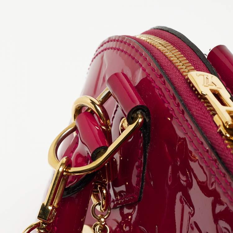 Pre Owned Louis Vuitton Indian Rose Monogram Vernis Alma BB Bag