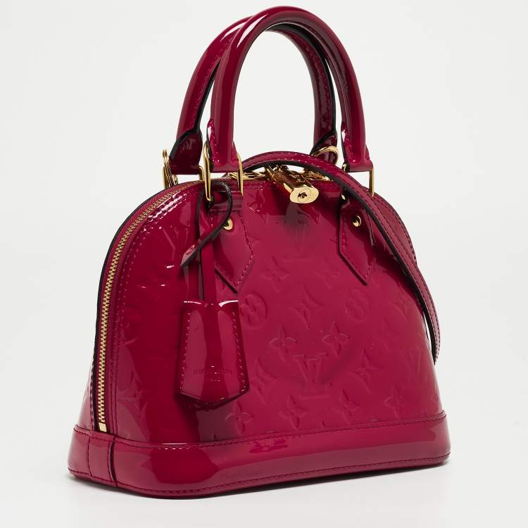Pre Owned Louis Vuitton Indian Rose Monogram Vernis Alma BB Bag