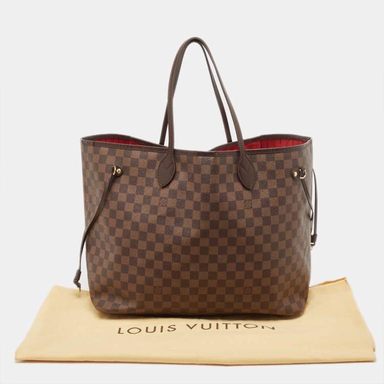 Pre Owned Louis Vuitton Damier Ebene Canvas Neverfull GM Bag